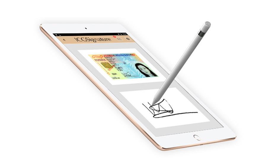 Tablet con software ICG Signature
